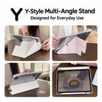 Coquette Ribbon & Polka Dot Pink iPad Case with Pencil Holder