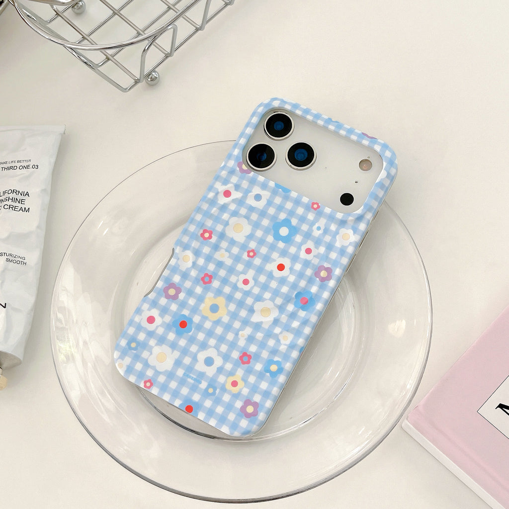 Floral Gingham & Sparkling Daisy Grip MagSafe Phone Case