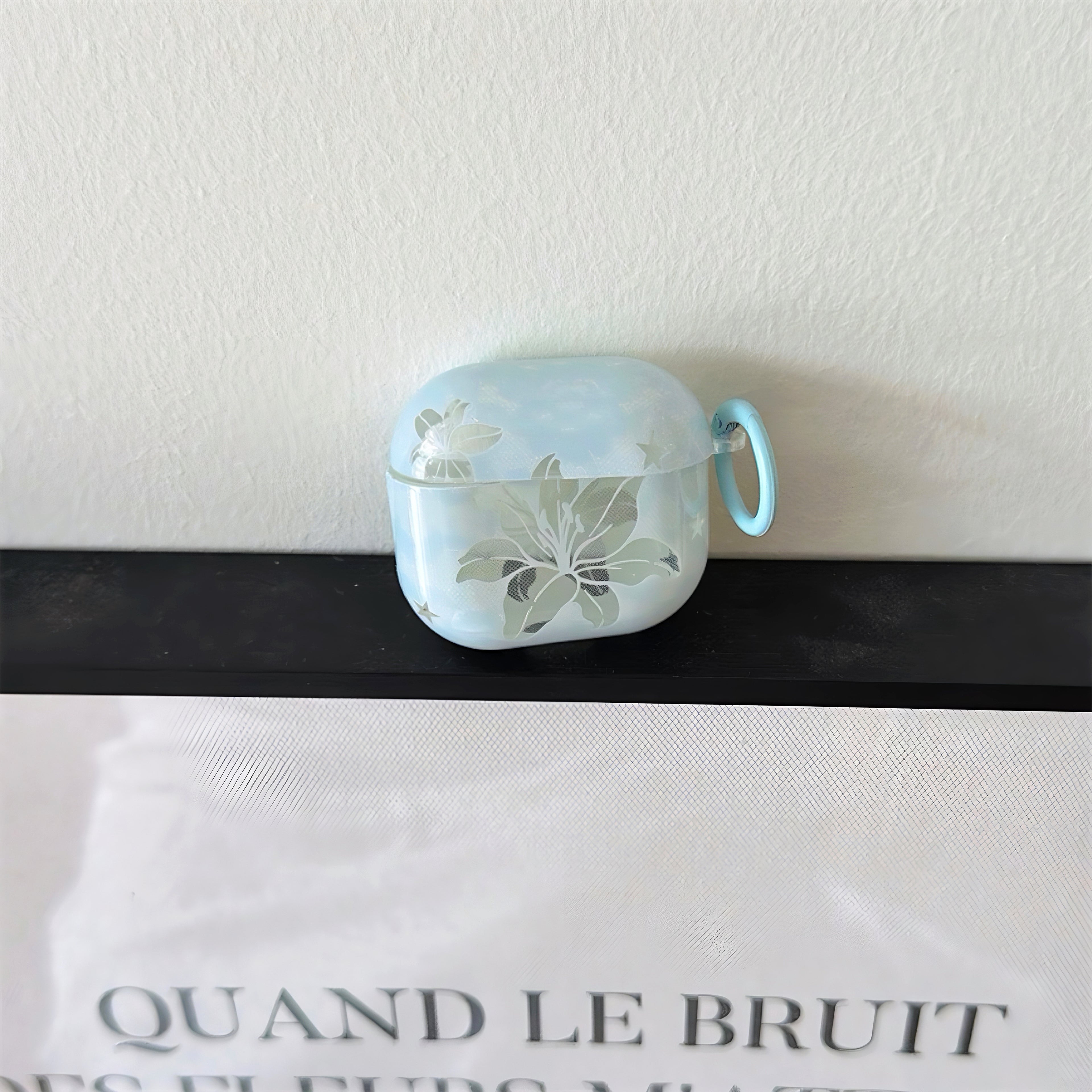 Aesthetic Watercolor Blue Lily AirPods Case