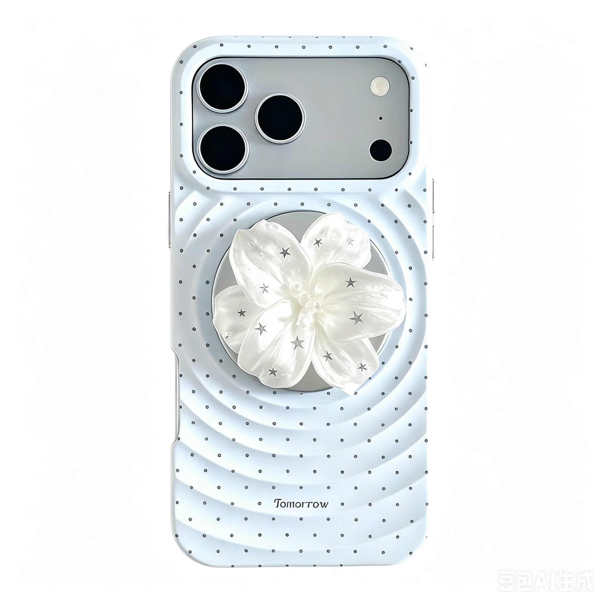 3D Ripple & Lily Flower MagSafe Phone Case