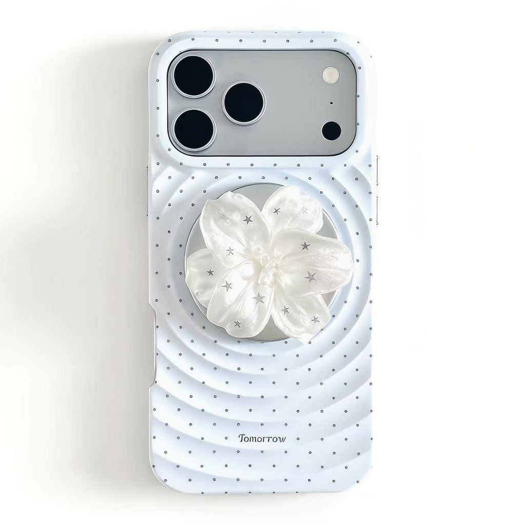 3D Ripple & Lily Flower MagSafe Phone Case
