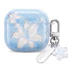 Aesthetic Watercolor Blue Lily AirPods Case