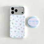 Pastel Blue & Pink Floral MagSafe Phone Case