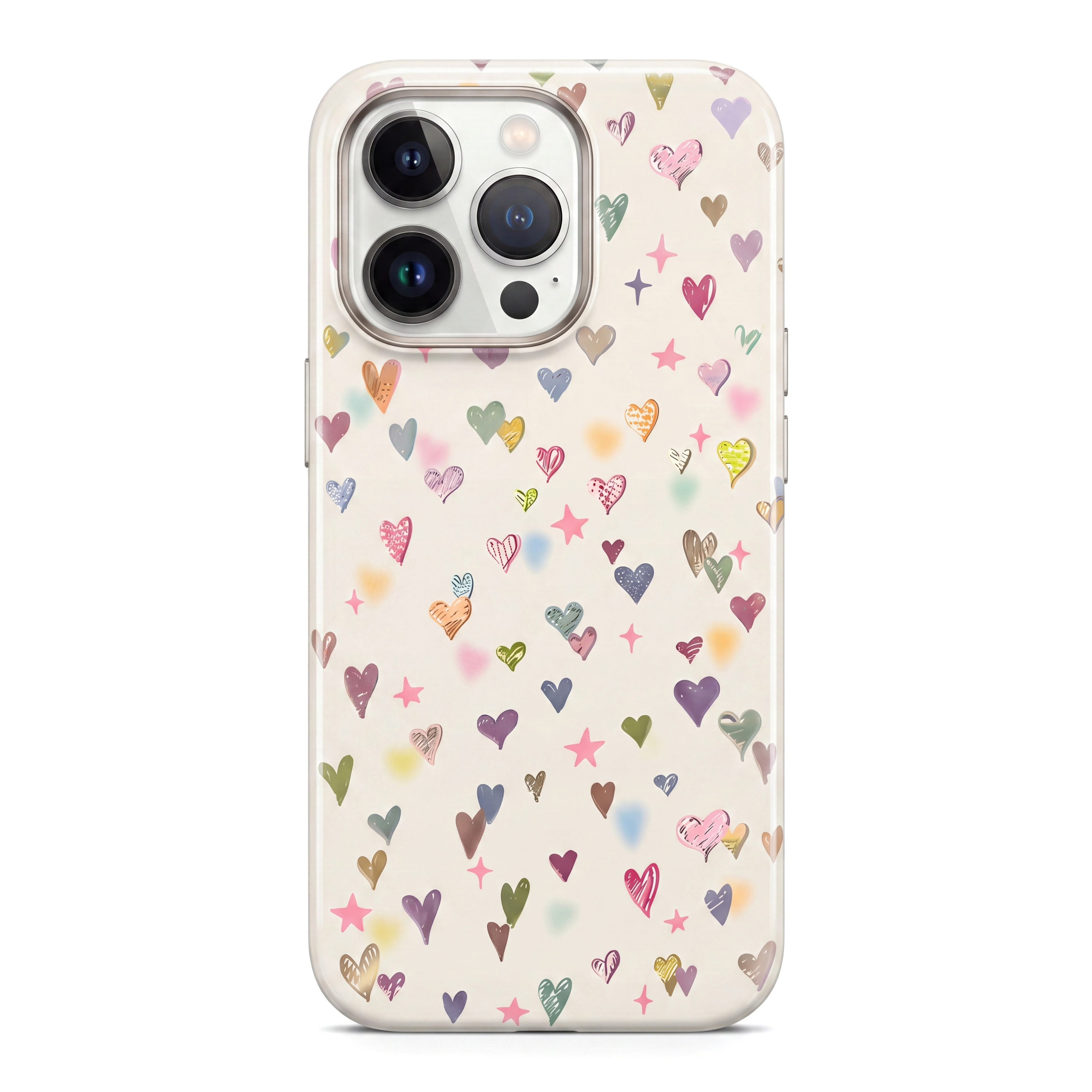 Creamy Colorful Heart Phone Case