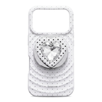 3D Ripple & Sparkling Diamond Heart MagSafe Phone Case