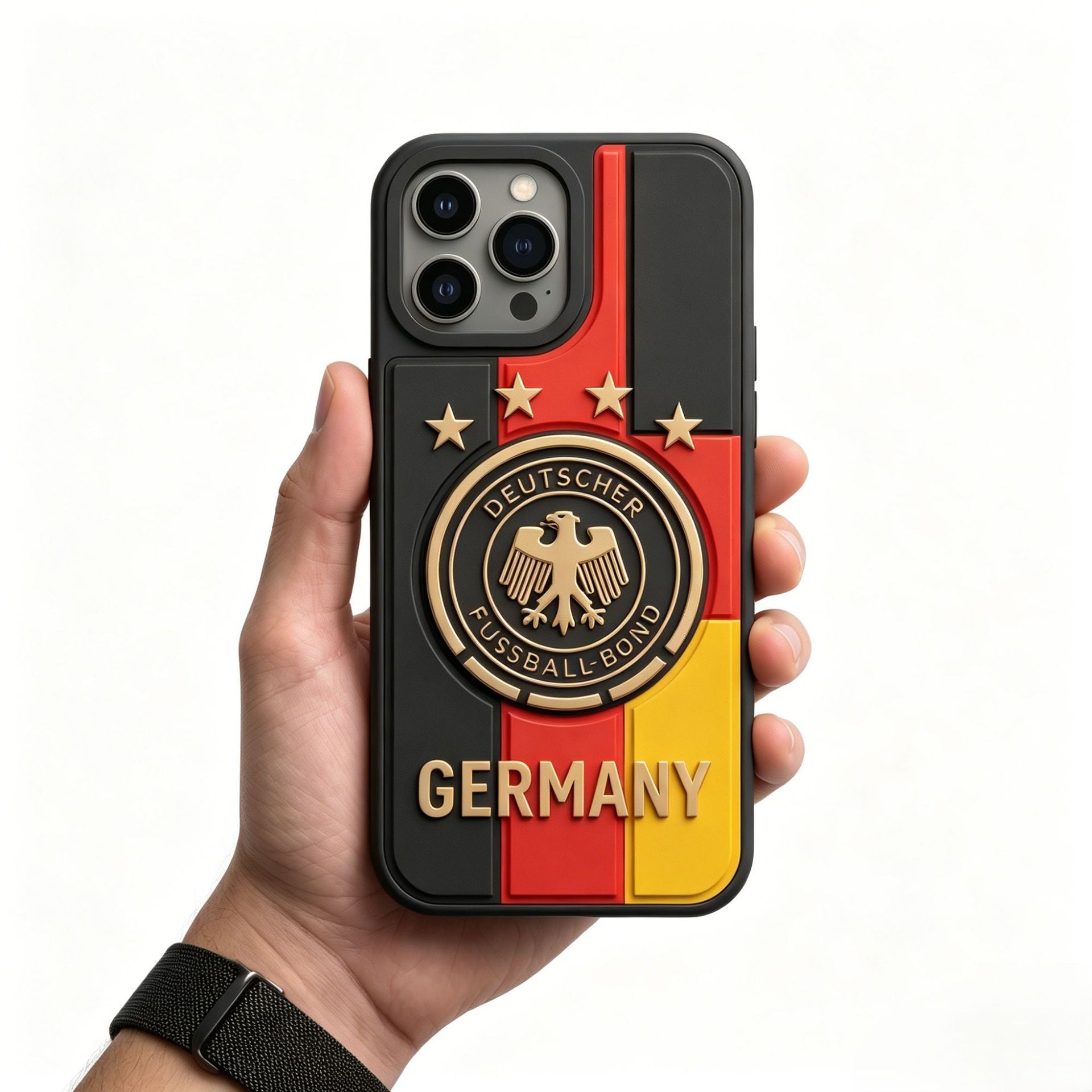 3D Textured World Cup National Team Phone Case – High-Impact Soccer Fan Edition