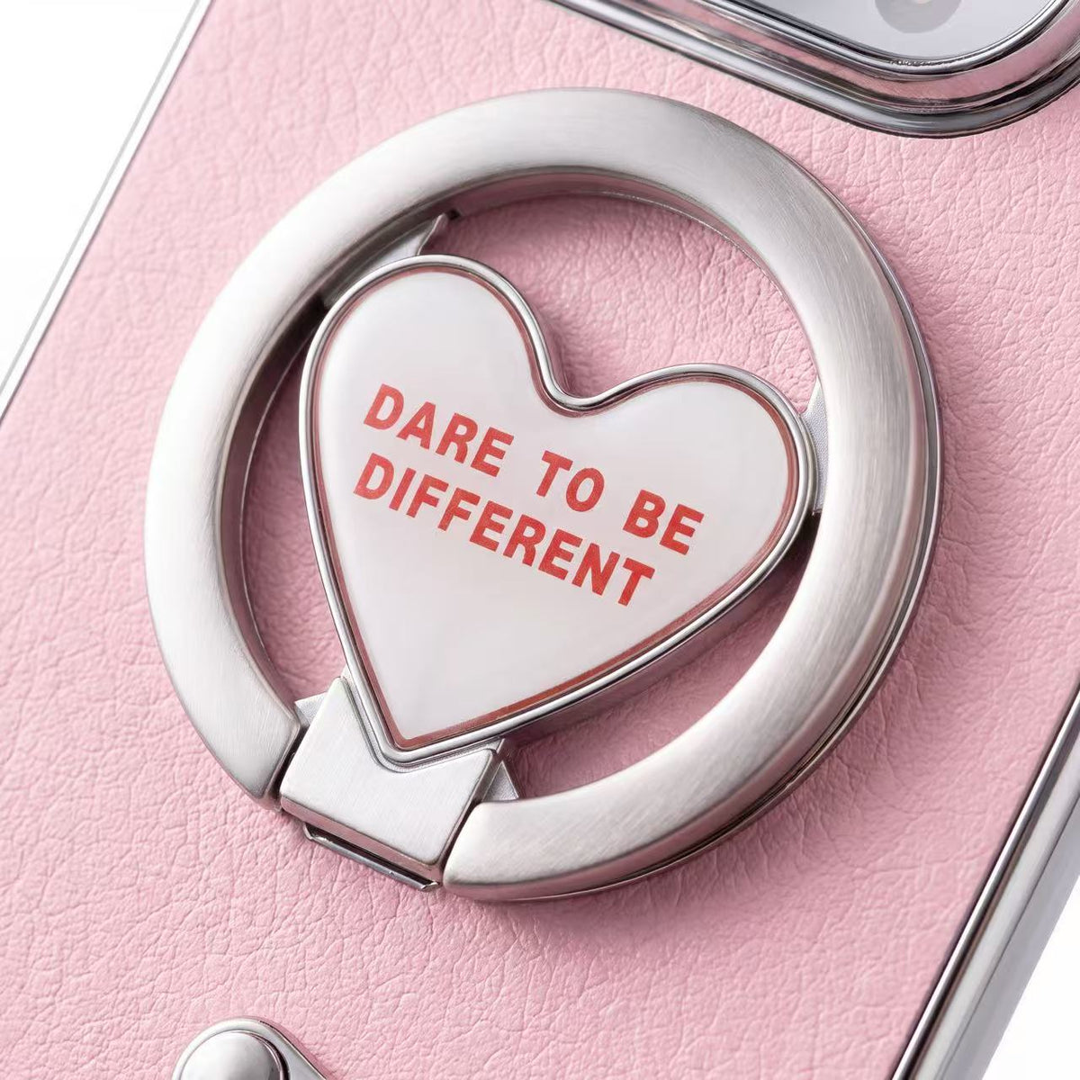 Love Heart Kickstand iPhone Duo MagSafe Case | Dreamy White & Soft Pink