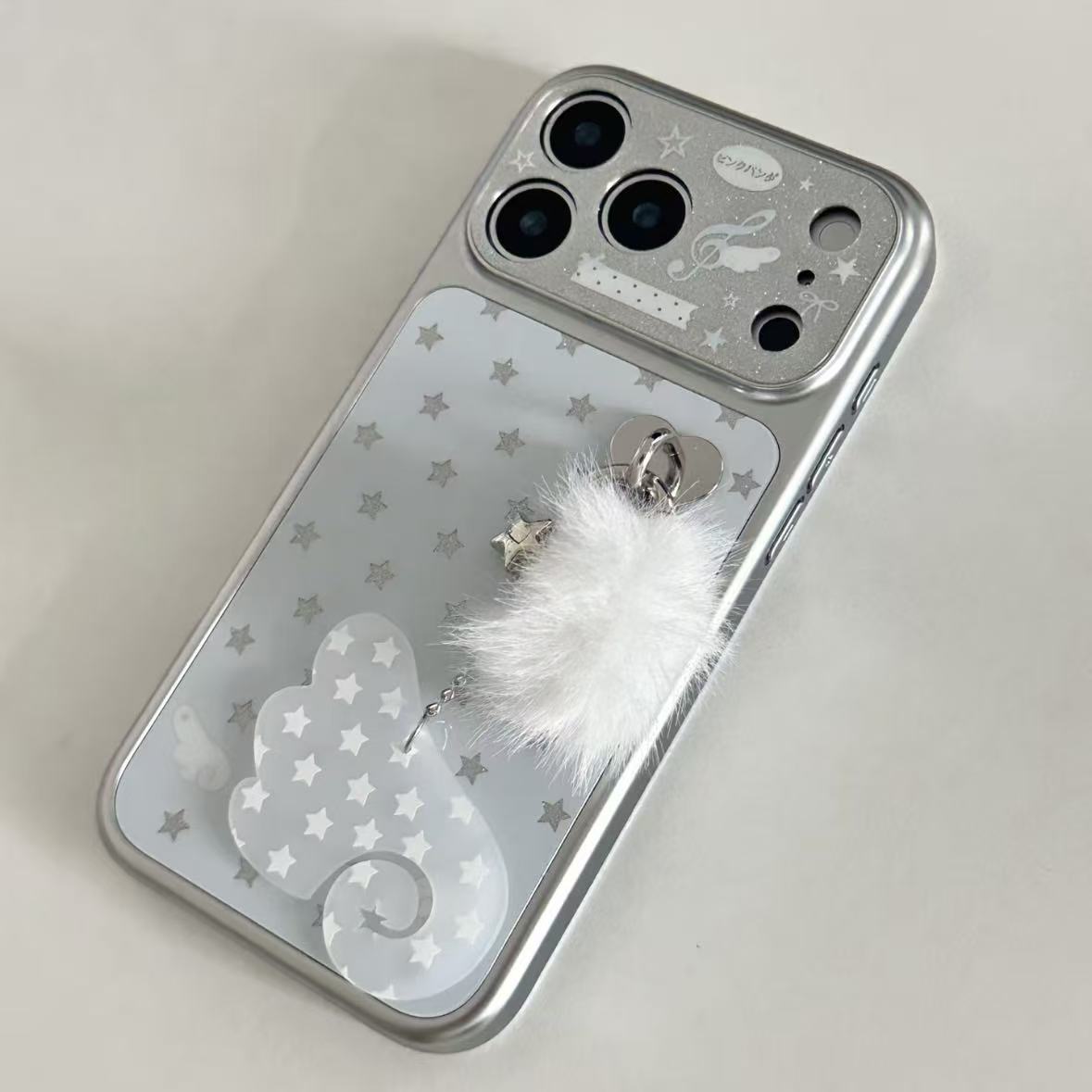 Blue Silver Star Glitter Phone Case
