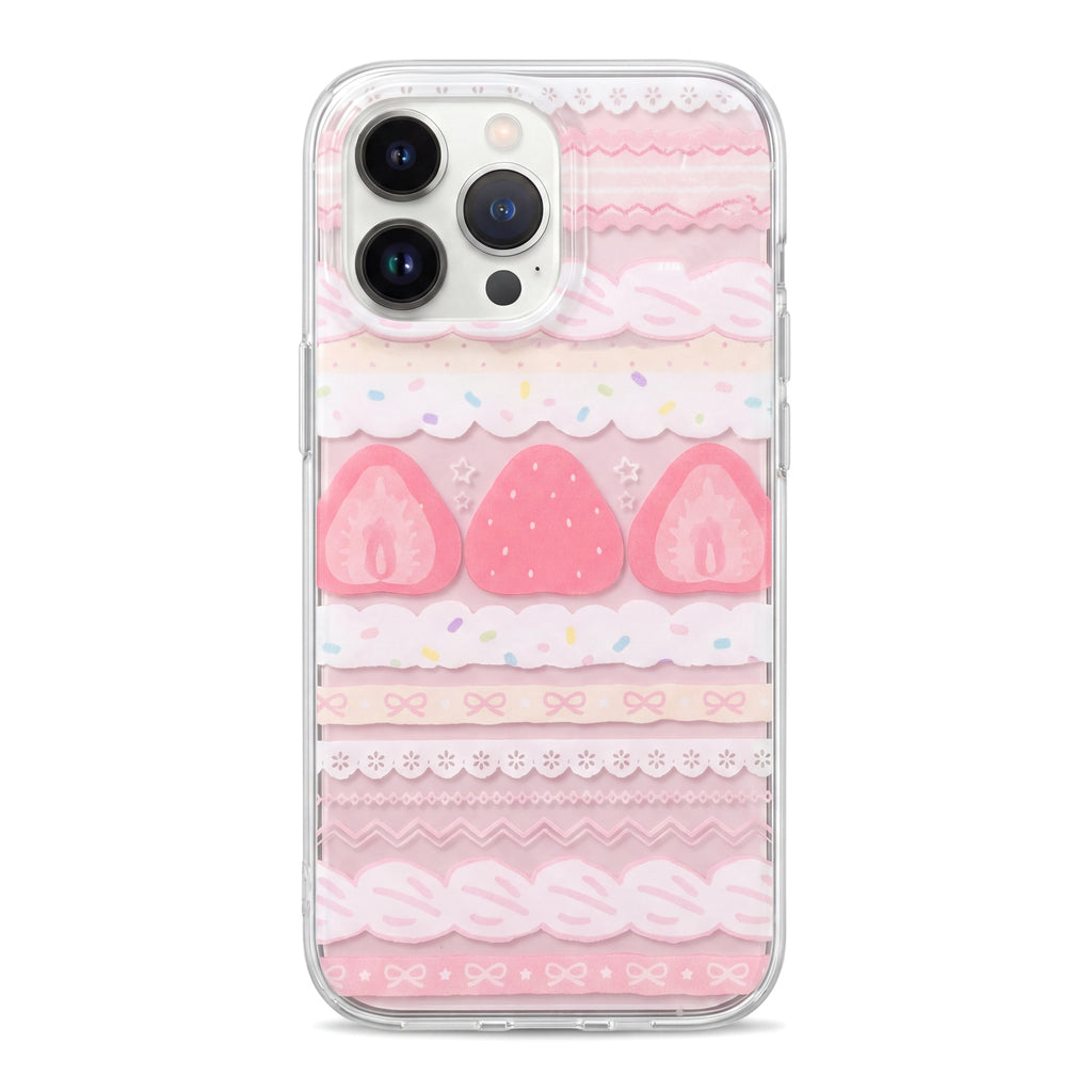 Strawberry Creamy Cake Lace Phone Case