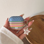 Korean Style Rainbow Stripe AirPods Case