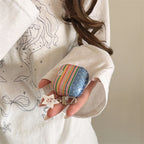 Korean Style Rainbow Stripe AirPods Case