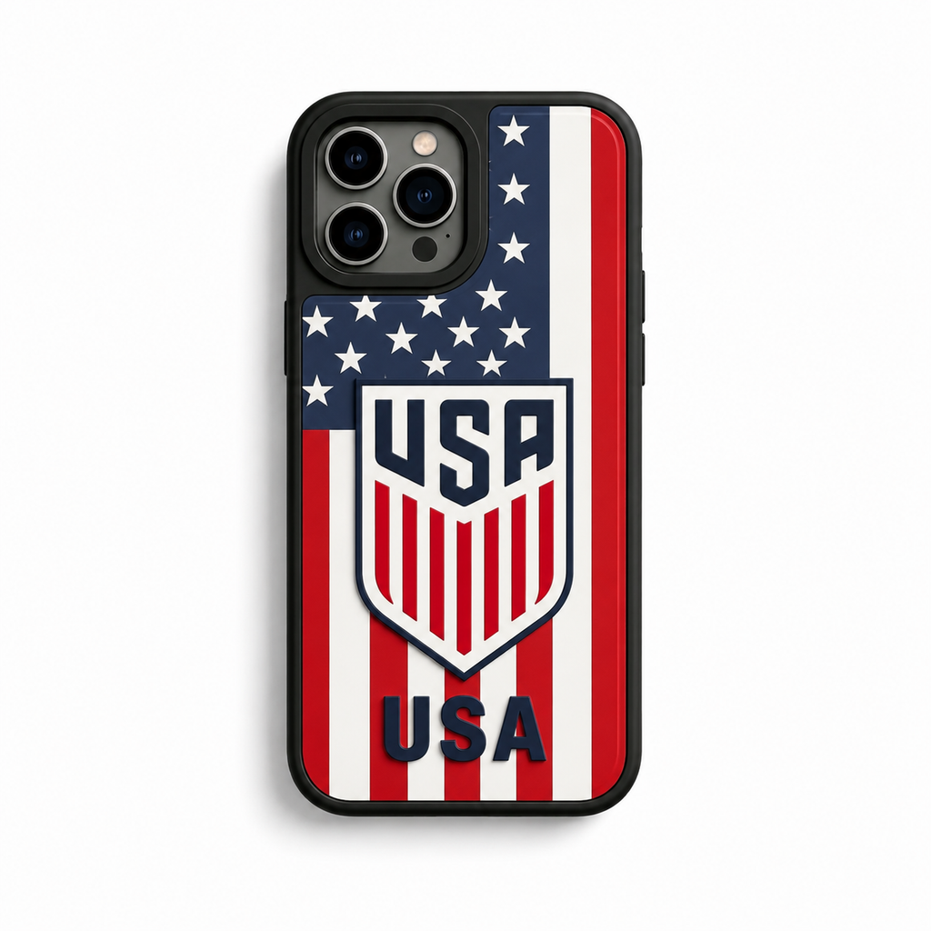 3D Textured World Cup National Team Phone Case – High-Impact Soccer Fan Edition