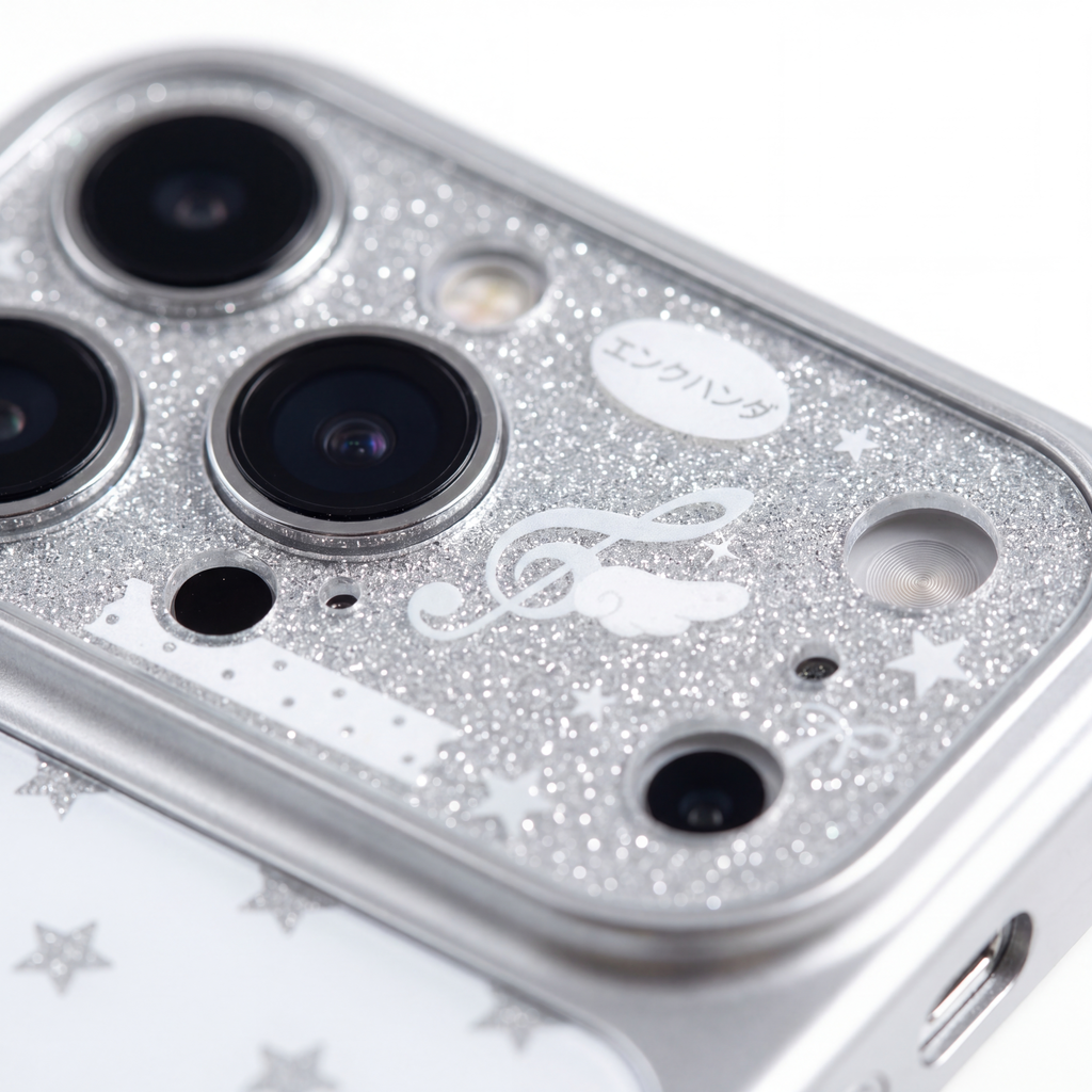 Blue Silver Star Glitter Phone Case