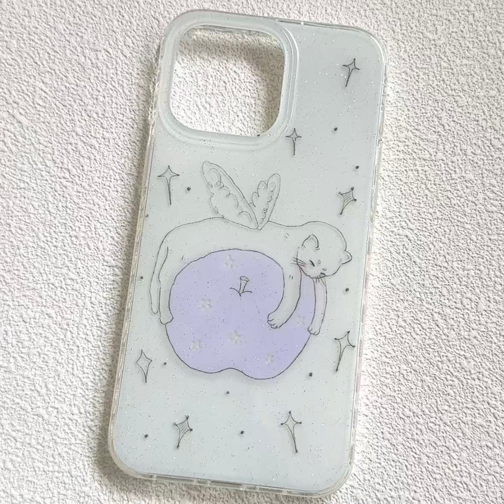 Dreamy Cat Glitter Phone Case