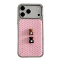Pink Polka Dot Phone Case | Teddy Bear & Bow