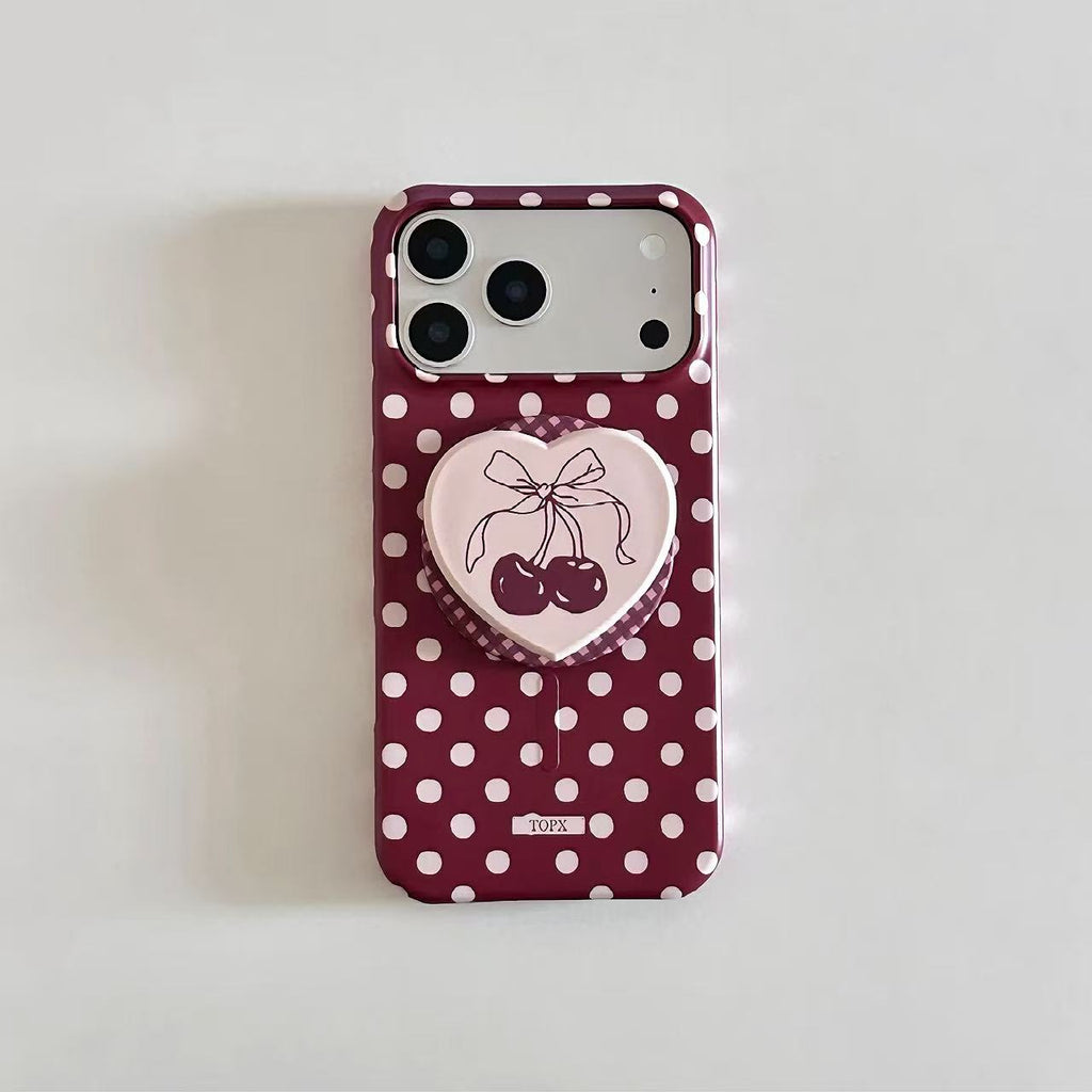 Cherry Polka Dot MagSafe Phone Case