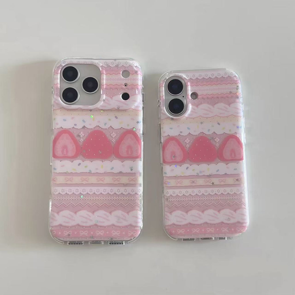 Strawberry Creamy Cake Lace Phone Case