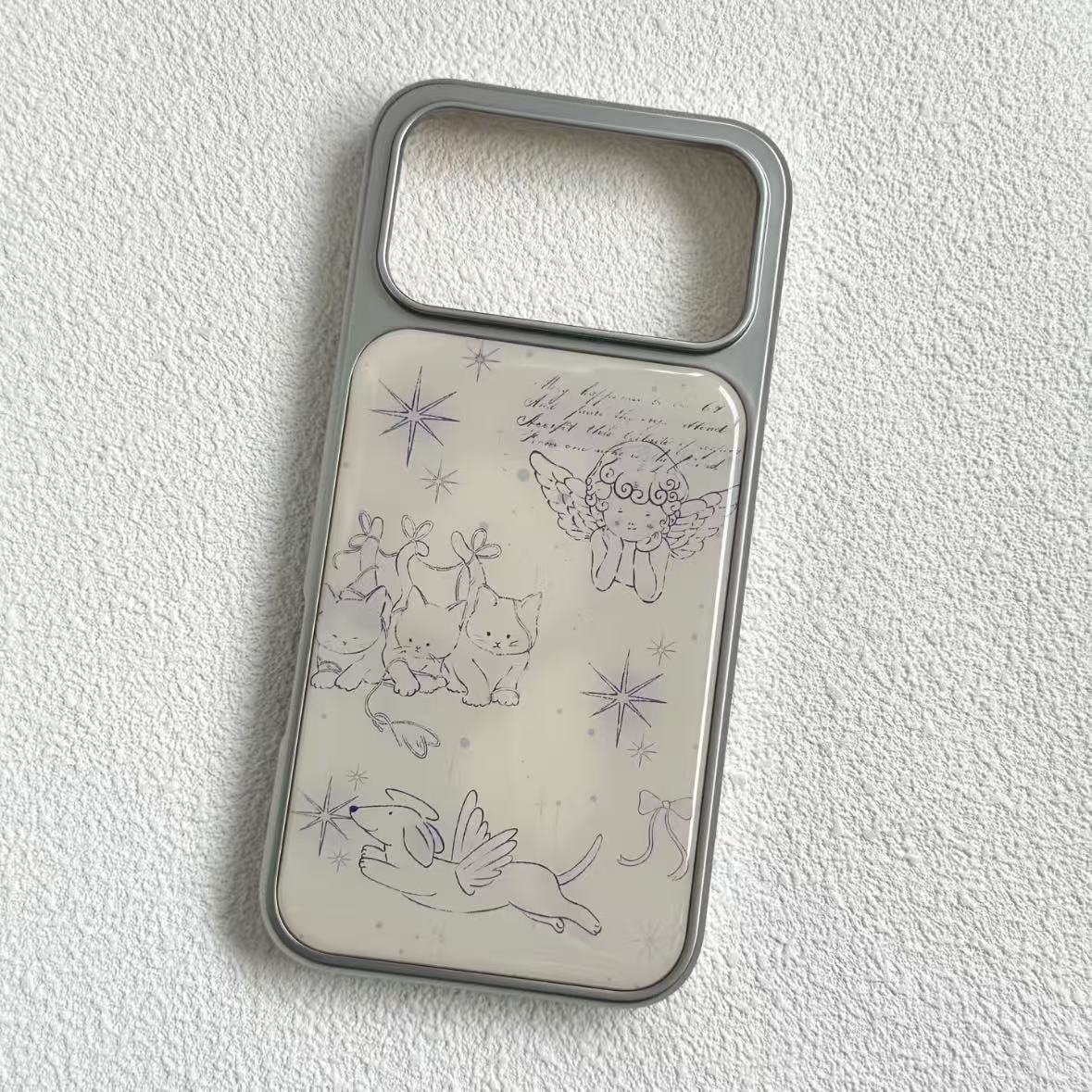 Vintage Angel & Cat Phone Case