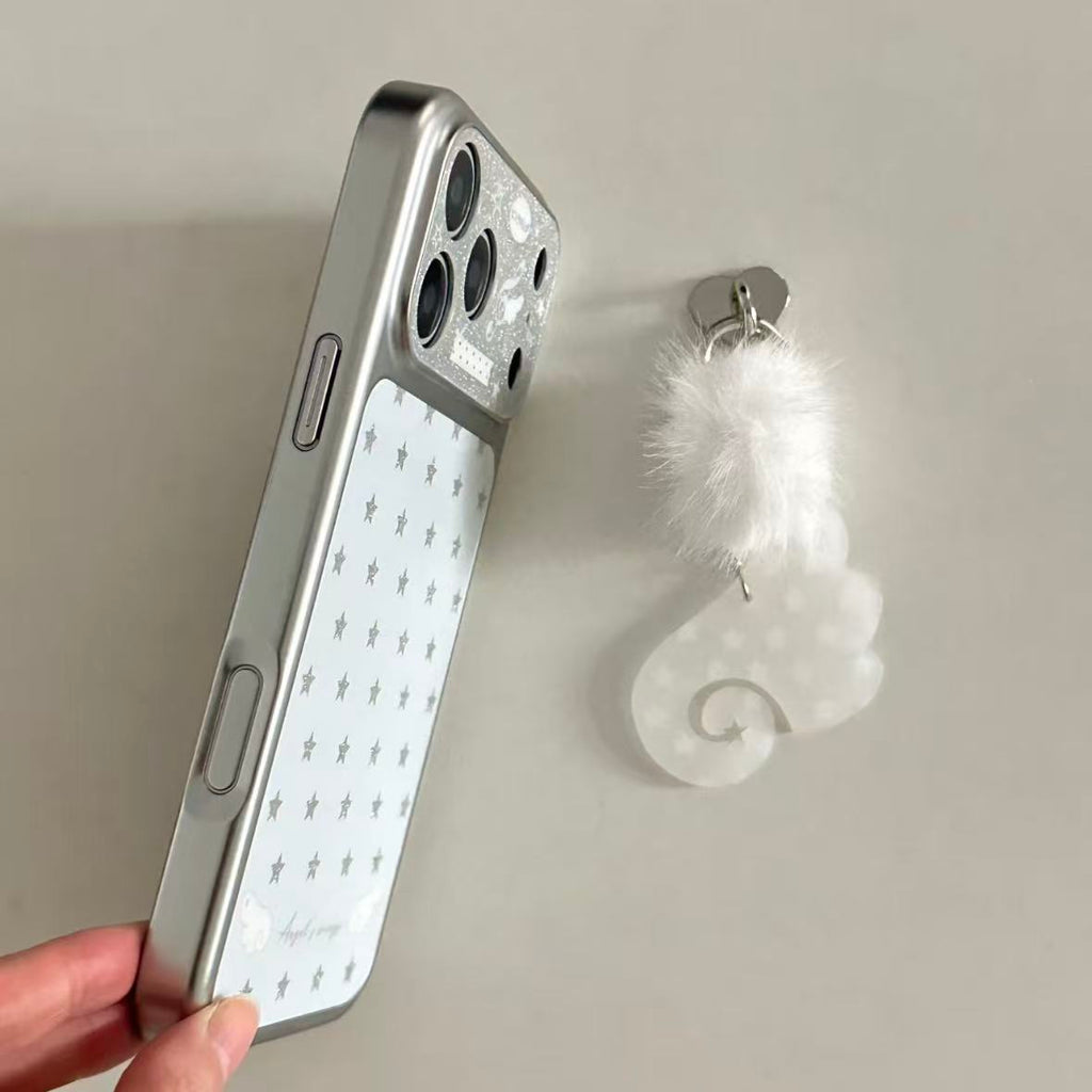 Blue Silver Star Glitter Phone Case