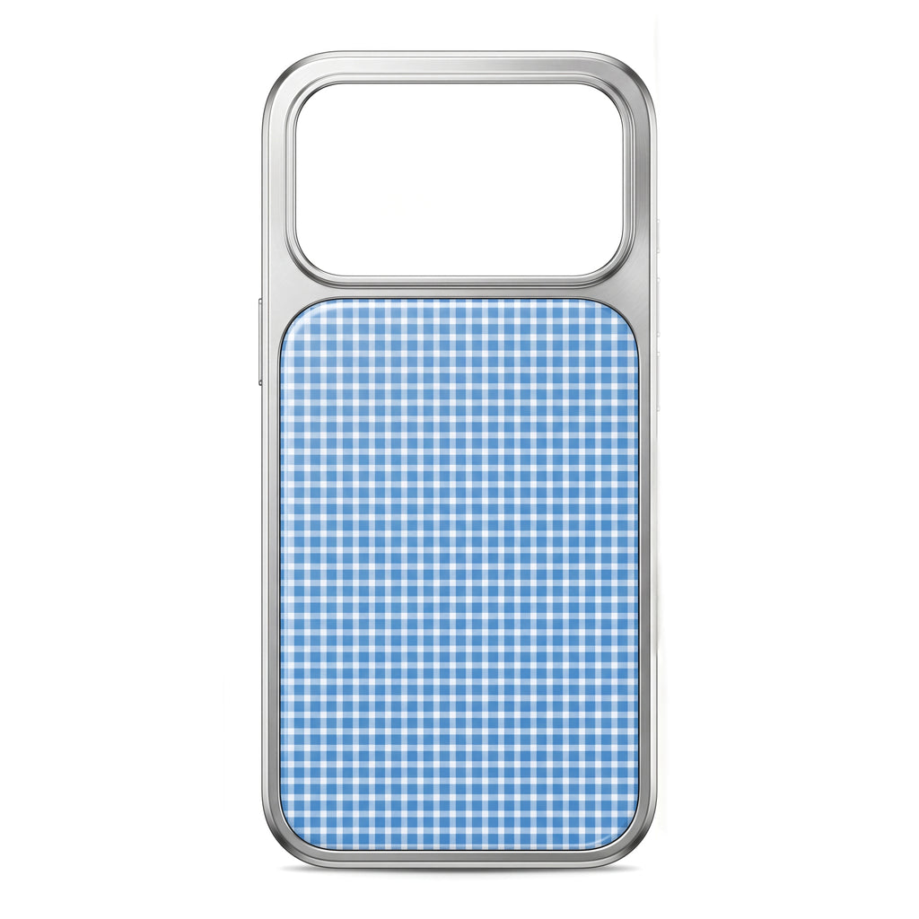 Y2K Blue Gingham Check Phone Case