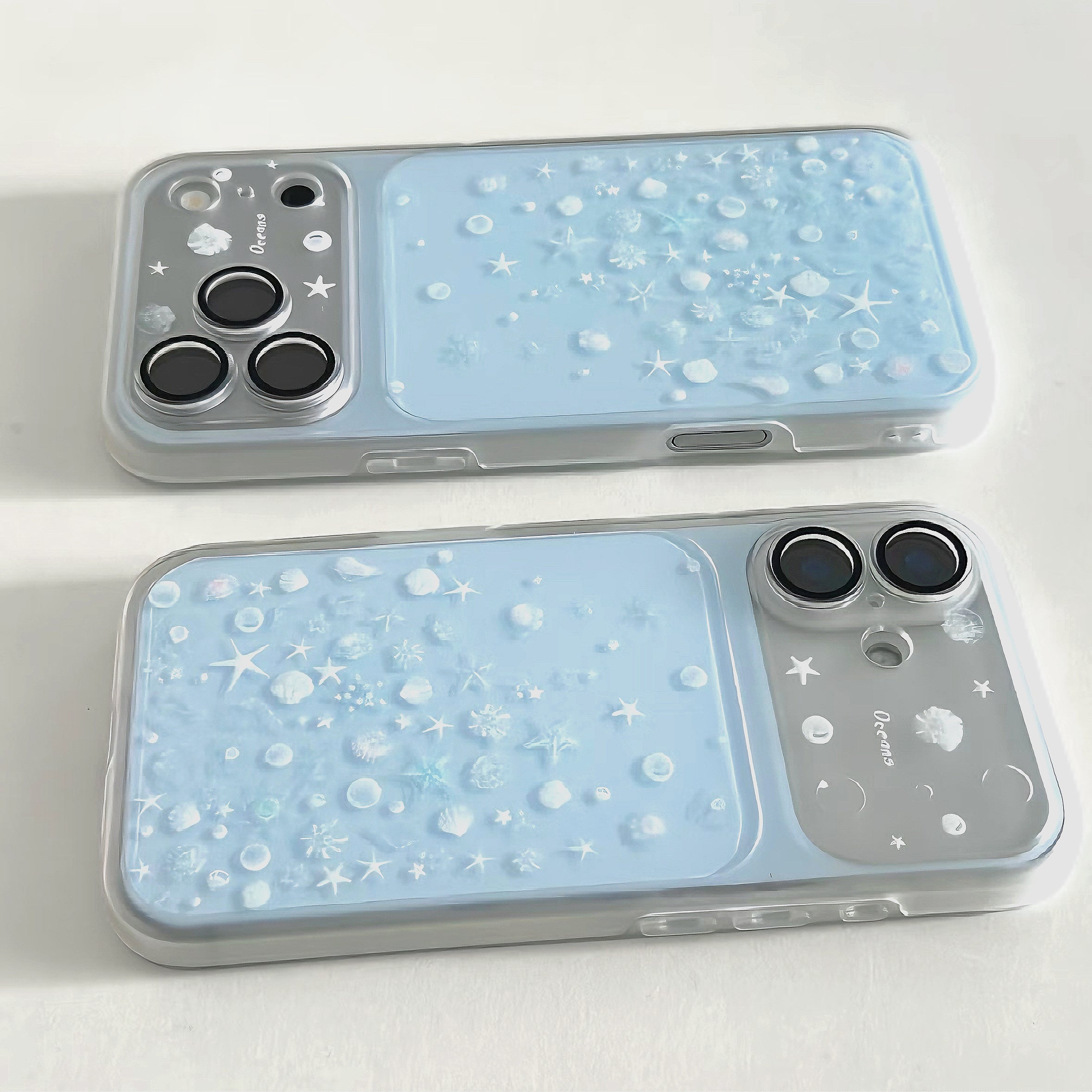 Glittery Sea Shell & Pearl Phone Case