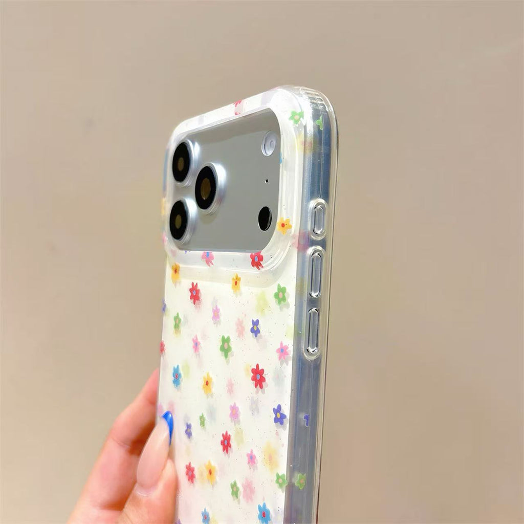 Cute Colorful Floral Clear Phone Case