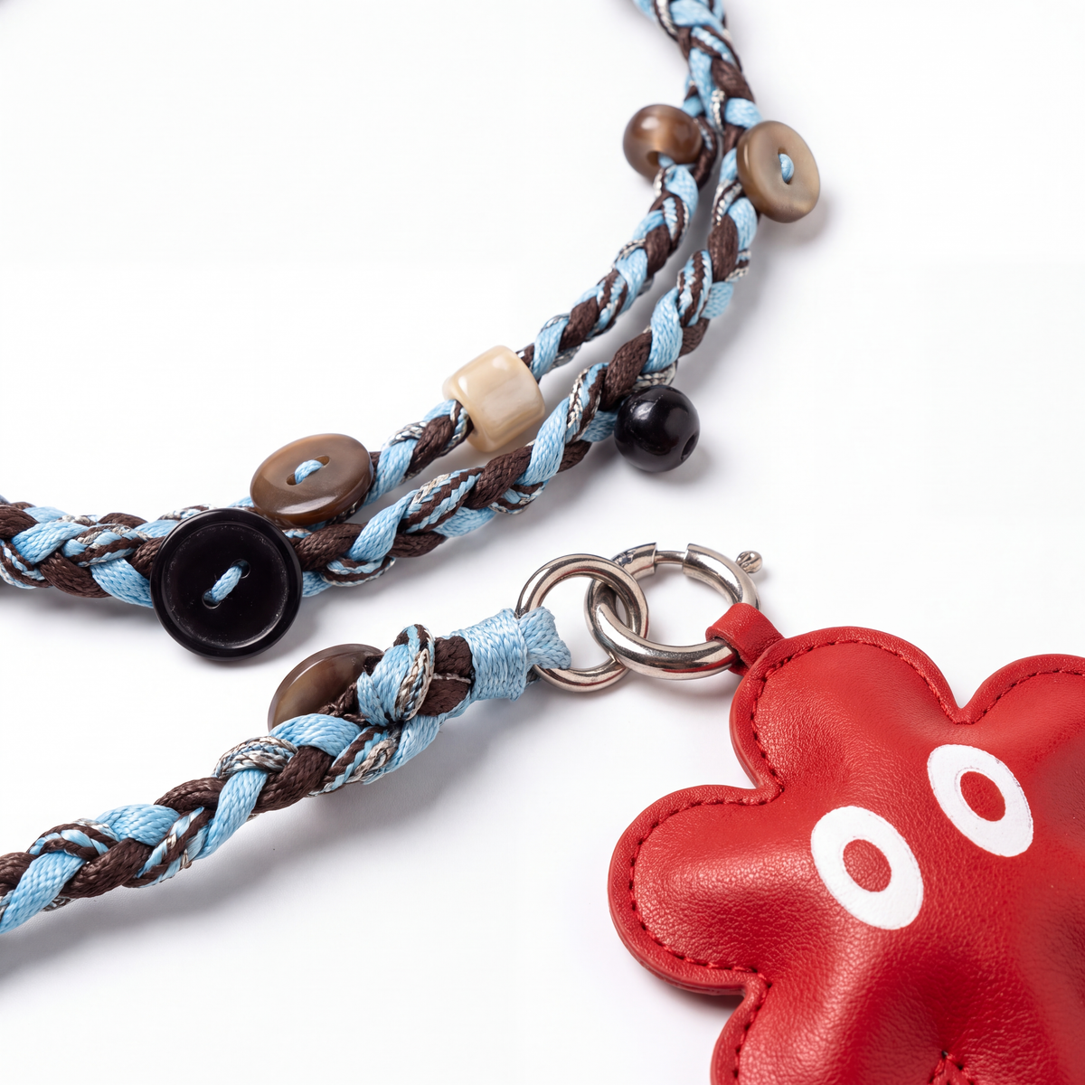 Y2K Dopamine Flower Woven Crossbody Phone Strap with Googly Eyes