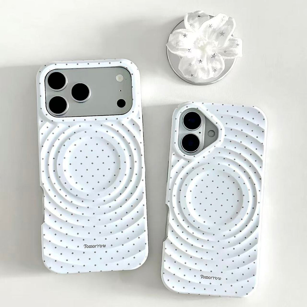 3D Ripple & Lily Flower MagSafe Phone Case