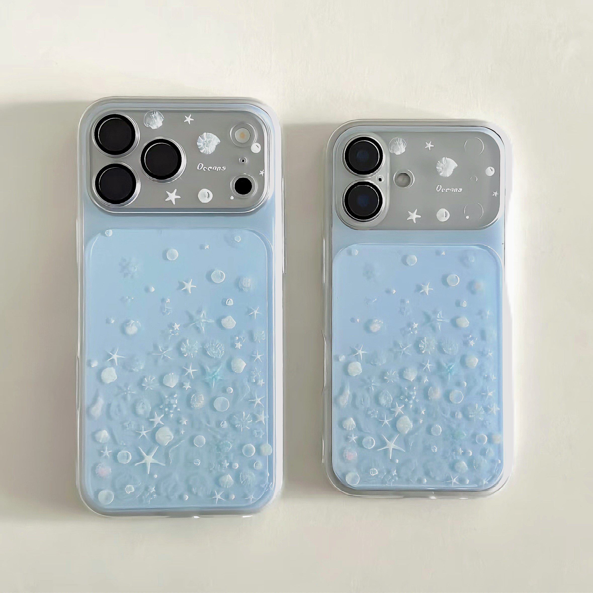 Glittery Sea Shell & Pearl Phone Case