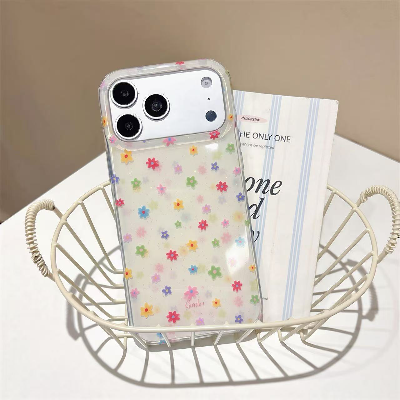 Cute Colorful Floral Clear Phone Case